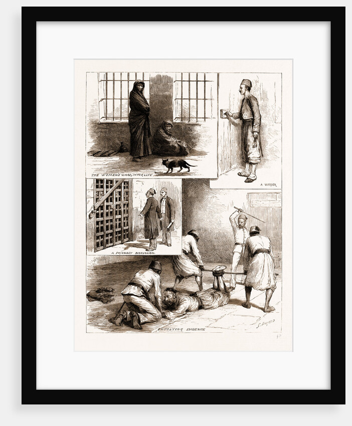 Scenes From The Egyptian Prisons, Cairo, 1883; The Women's Ward, In For Life; A Warder, A Friendly Discussion, Extorting Evidence by Anonymous