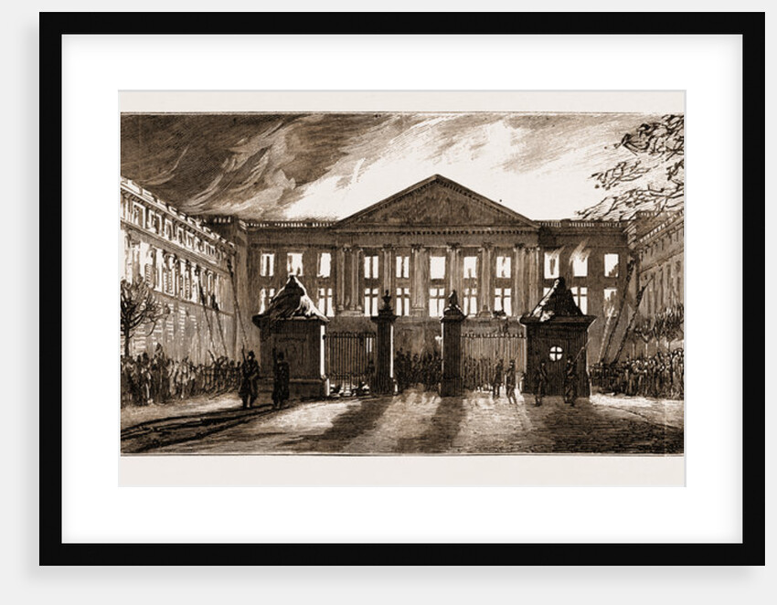 The Burning Of The Palais De La Nation, Or Houses Of Parliament, Brussels, Belgium, 1883 by Anonymous