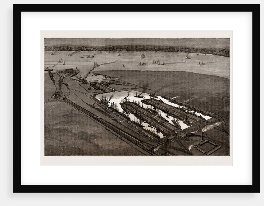 The New East And West India Docks At Tilbury, UK, 1886 by Anonymous