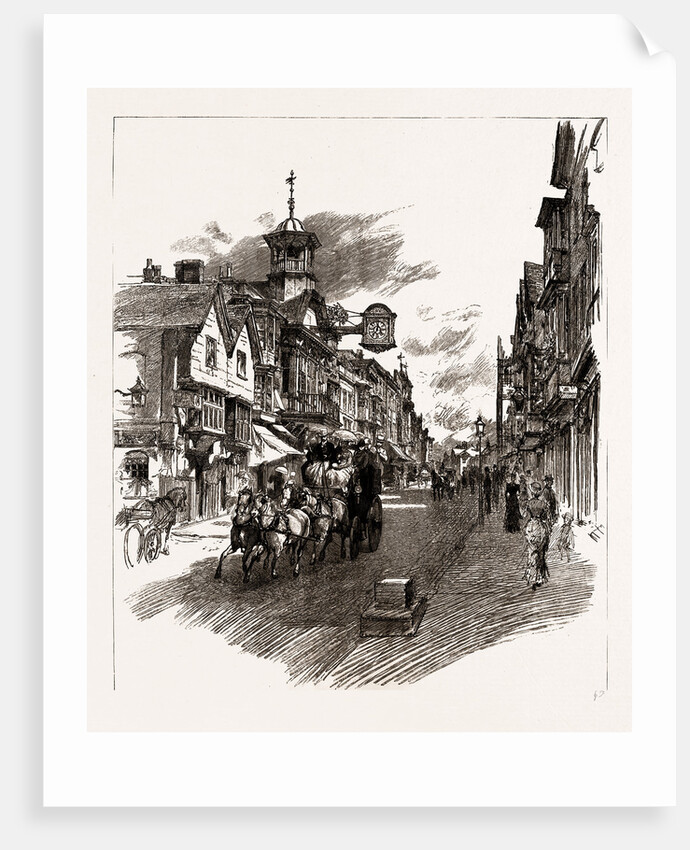 The Opening Of The Coaching Season, The London Coach Passing Down High Street, Guildford, UK, 1886 by Anonymous