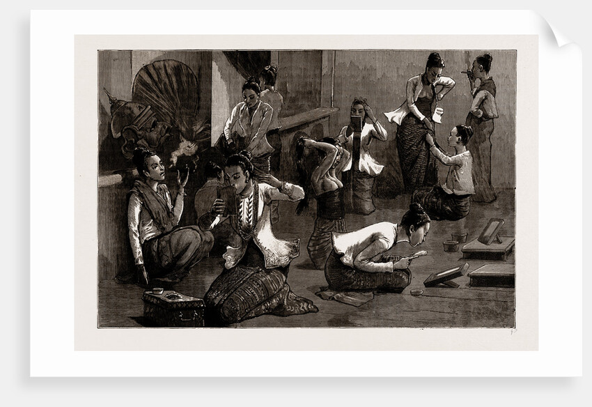 Ladies Of The Ballet: Behind The Scenes In The Palace, Mandalay, Burma, 1886 by Anonymous