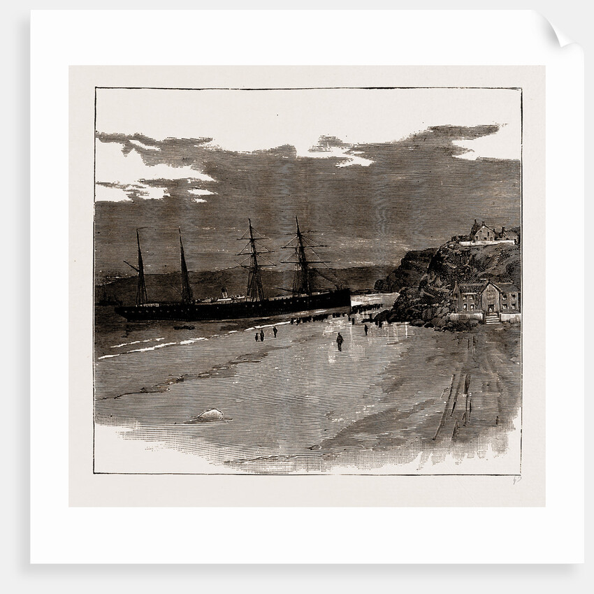 The Monarch Line Steamer, Persian Monarch, On Shore At Torcross, Near Dartmouth, UK, 1886 by Anonymous