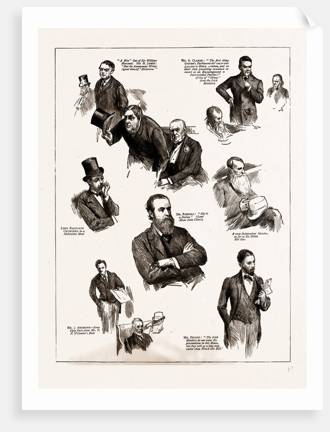 The Home Rule Debate: Notes In The House Of Commons, London, UK, 1886 by Anonymous