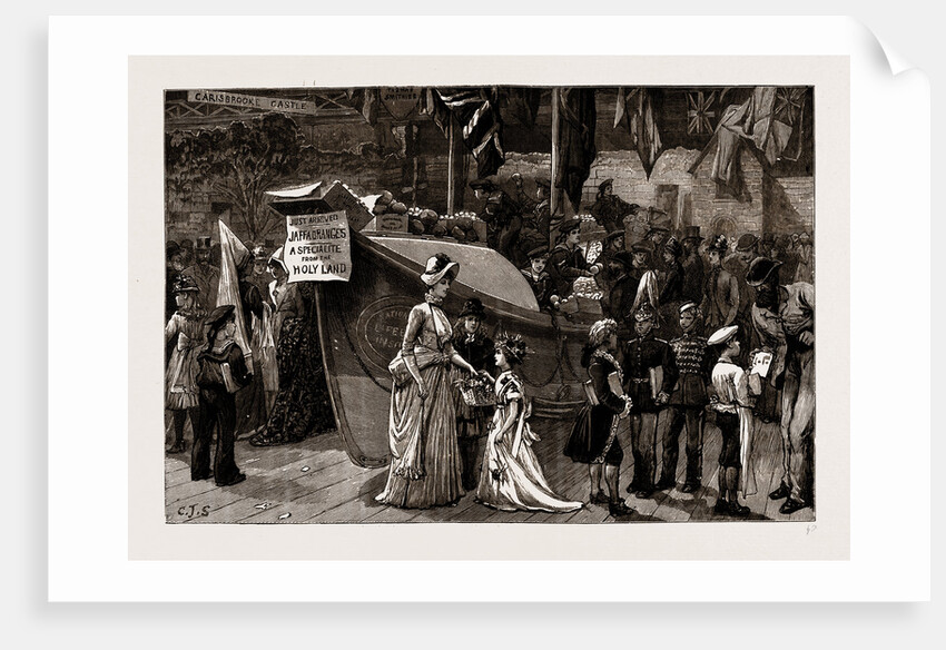 The Red, White And Blue Bazaar At The Agricultural Hall, Opened By The Duke Of Connaught, In Aid Of The Homes For Little Boys At Farningham And Swanley, UK, 1886 by Anonymous