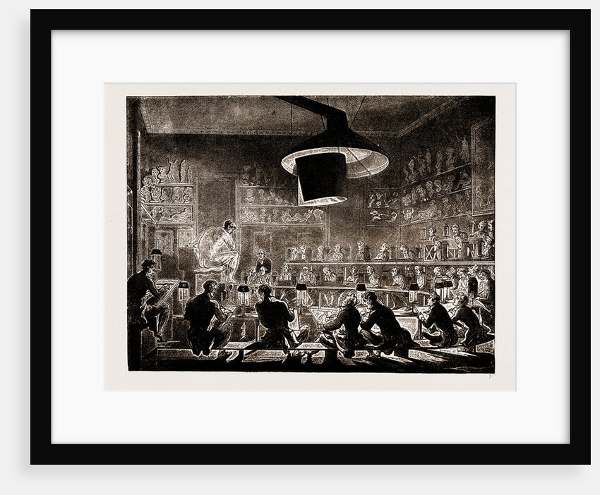 The Life School Of The Academy, Somerset House, UK, 1886, T. Rowlandson And Pugin by Anonymous
