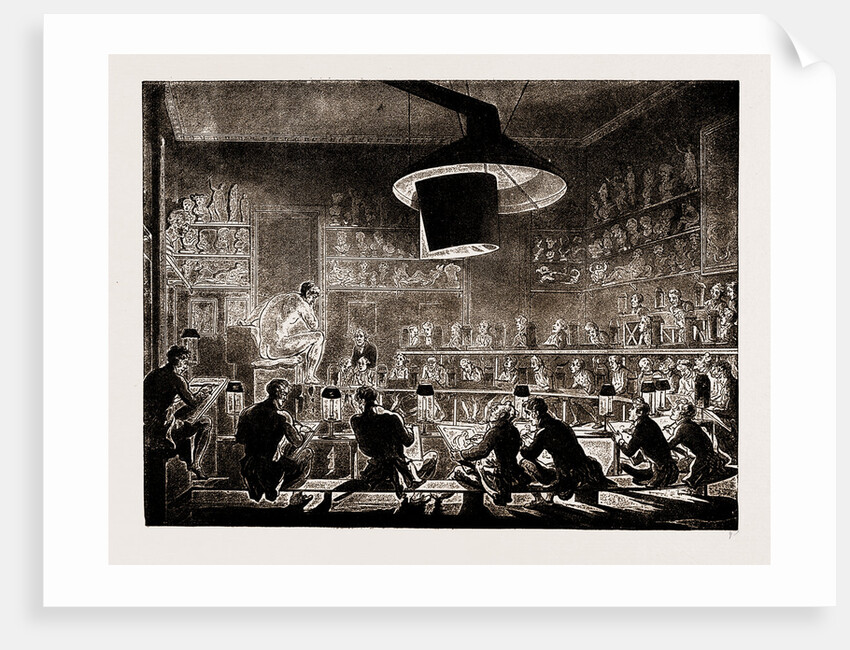 The Life School Of The Academy, Somerset House, UK, 1886, T. Rowlandson And Pugin by Anonymous