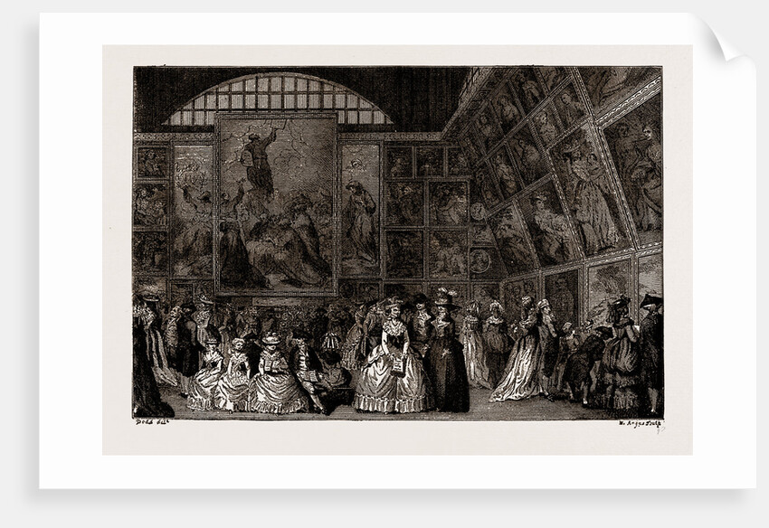 The First Exhibition Of The Royal Academy, Somerset House, 1780, London, Uk by Anonymous