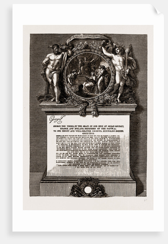 Royal Academy Diploma Of Sir Joshua Reynolds by Anonymous