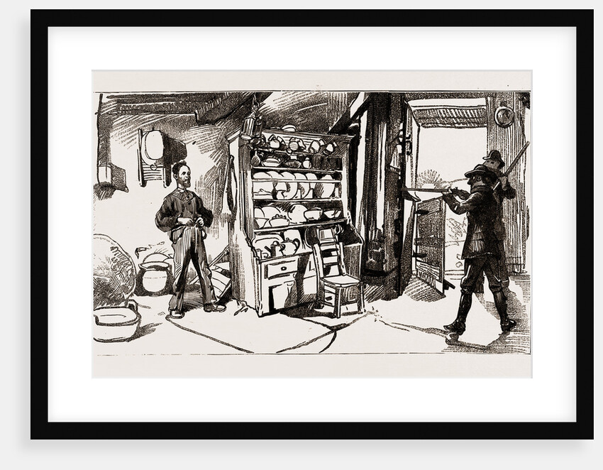 Boycotting In Ireland: Moonlighters Demanding Arms In Pope's Cabin, County Kerry, 1886 by Anonymous