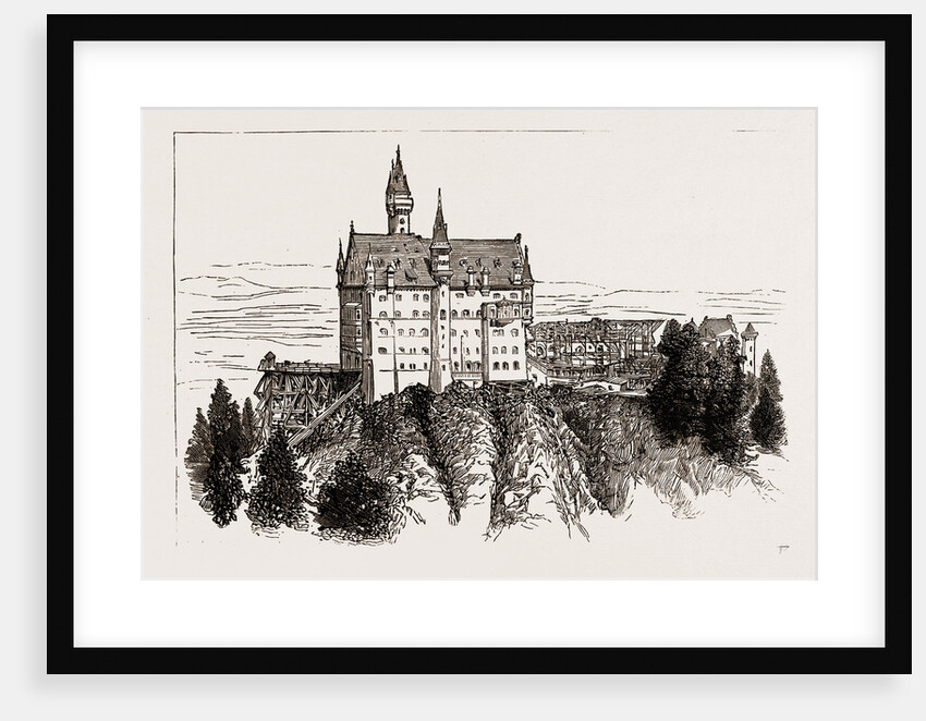 The Unfinished Castle Of Neuschwanstein, Hohenschwangau, Germany, 1886 by Anonymous