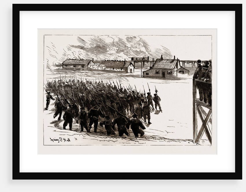 Naval Sham Fight At Whale Island, Portsmouth, UK, 1886 by Anonymous