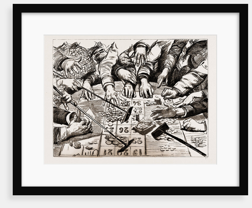 A Mass Of Gold And A Crowd Of Hands At A Casino, 1886 by Anonymous