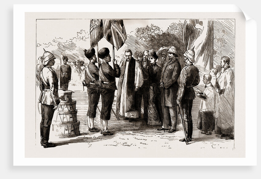 Lady Dufferin Presenting New Colours To The 18th Bengal Infantry At Alipur, 1886 by Anonymous
