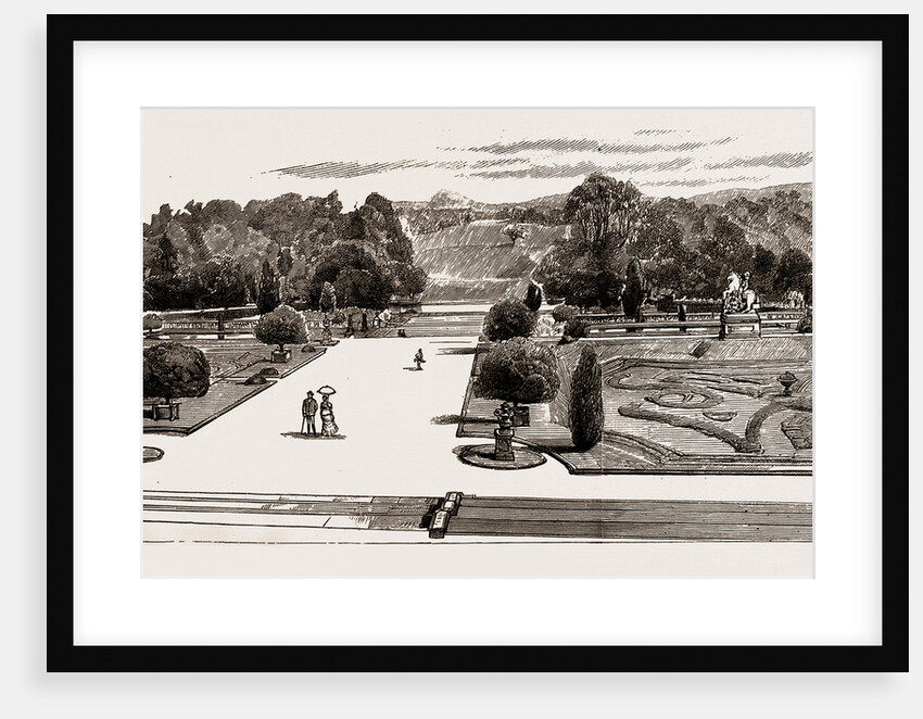 Eaton Hall: The Gardens From The Terrace, UK, 1886 by Anonymous