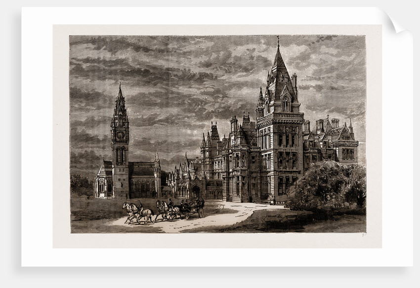 Eaton Hall: The Principal Entrance And Front, UK, 1886 by Anonymous