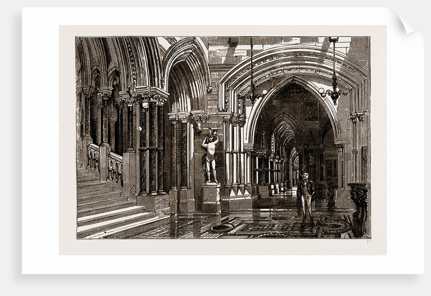 Eaton Hall: The Great Corridor And Staircase, UK, 1886 by Anonymous