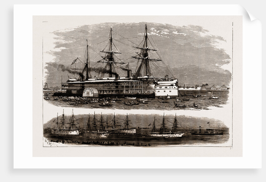 The Expedition To Upper Burma: Transfer Of The Captive King Theebaw From The Steamer Thooreah To The Troopship Clive At Rangoon, Dec. 6, 1886 by Anonymous