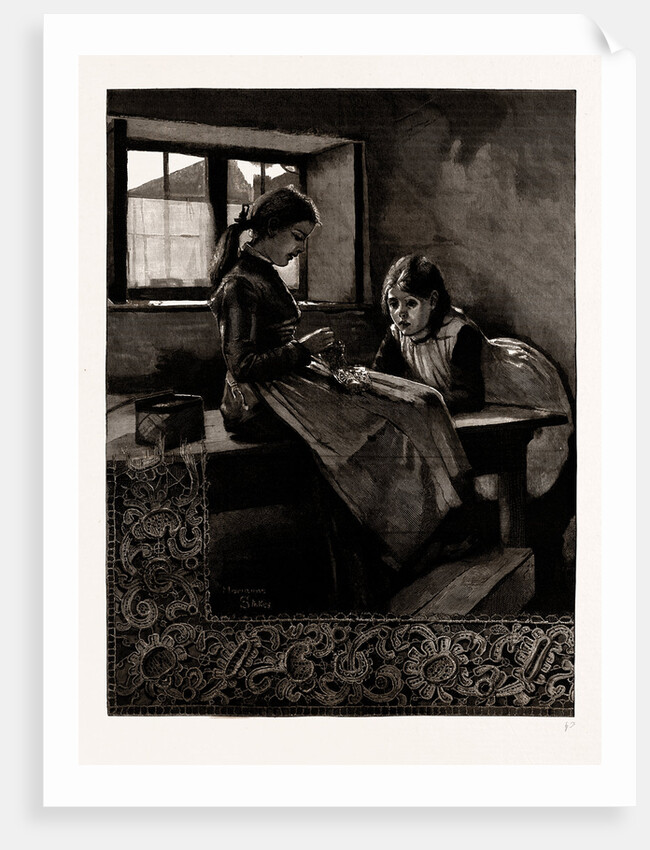 Lace-making In An Irish Cottage, 1886 by Anonymous