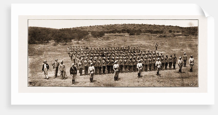 The Latest Rising In South Africa: Parade Of The Diamond Fields Horse At Pokwani, 1897 by Anonymous