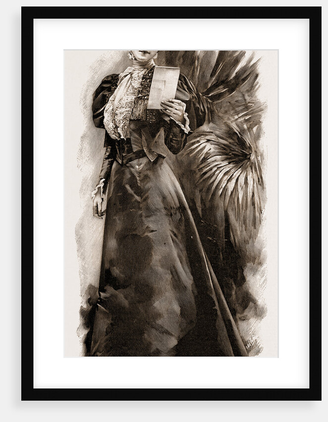 A Stylish Black Satin Dress, Fashion, 1897 by Anonymous