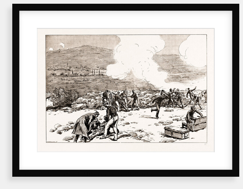 The Engagement At Mati: Greek Artillery Making Good Practice, 1897 by Anonymous