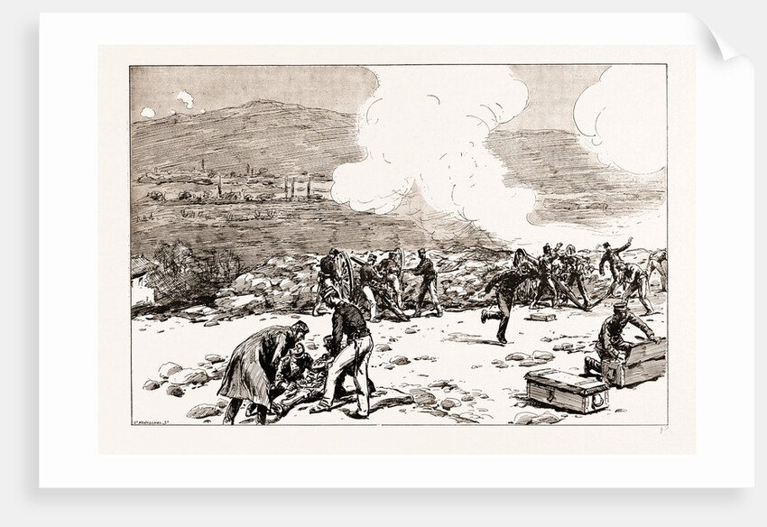 The Engagement At Mati: Greek Artillery Making Good Practice, 1897 by Anonymous