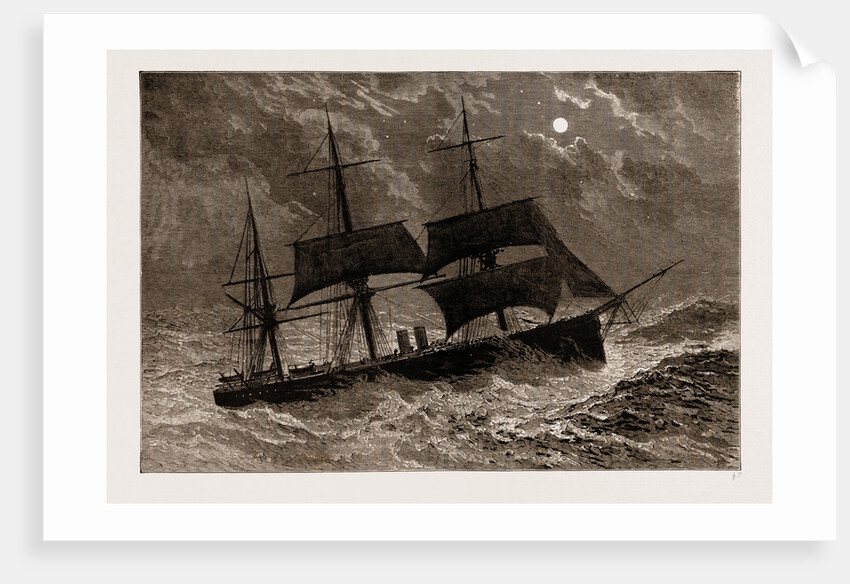 The Condemned Cruiser: H.M.S. Bacchante In A Gale, 1897 by Anonymous