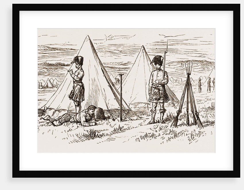 The Camp Of The 93rd Sutherland Highlanders, Autumn Manoeuvres At Dartmoor by Anonymous