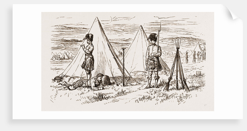 The Camp Of The 93rd Sutherland Highlanders, Autumn Manoeuvres At Dartmoor by Anonymous