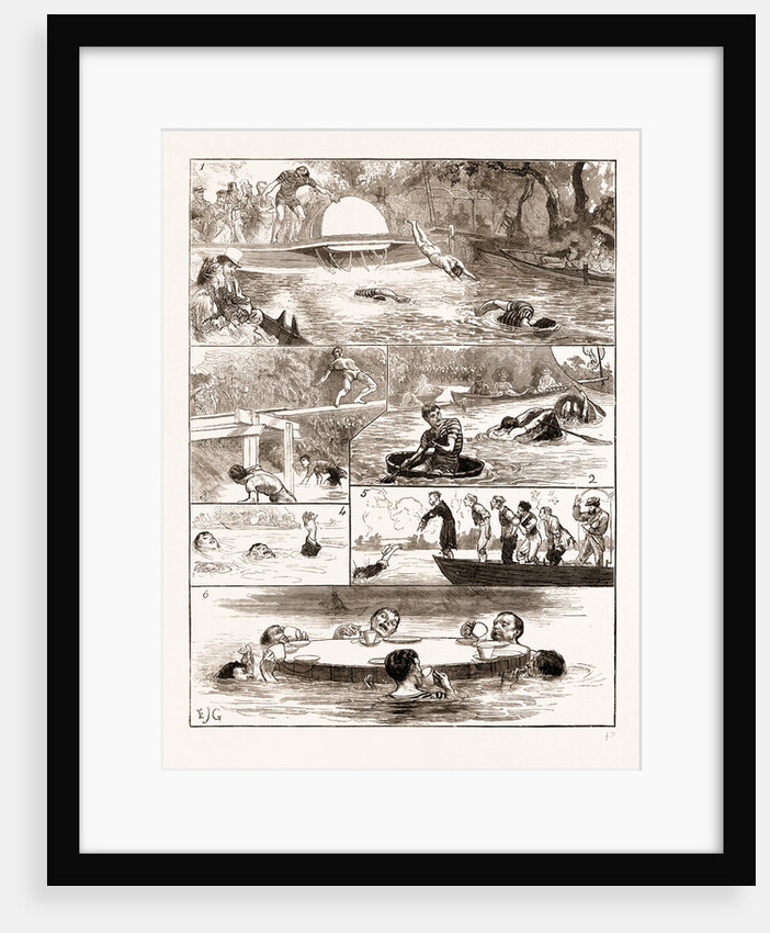 The London Swimming Club Contest At The Crystal Palace by Anonymous