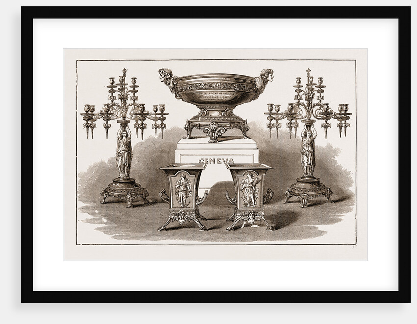 Service Of Plate Presented By The United States Government To Each Of The Geneva Arbitrators by Anonymous