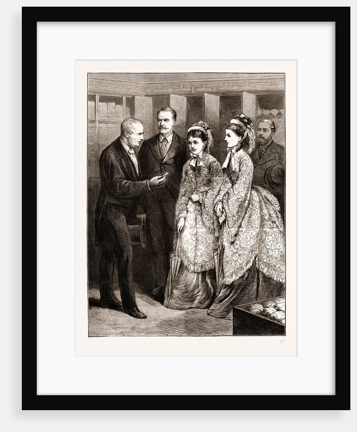 Cesarewitch And Cesarevna In The City—the Governor Of The Bank Presenting The Cesarevna And The Princess Of Wales With A Five-shilling Piece, London UK 1873 by Anonymous