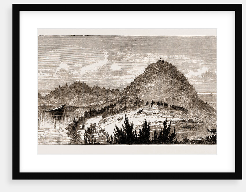 Signalling The Enemy From Sugar-loaf Hill, Military Manoeuvres In Bermuda 1873 by Anonymous
