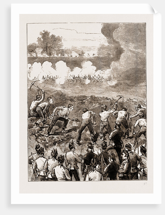 Exploding Mine In The New Ravelin Royal Engineers Entrenching In The Crater Of The Minz by Anonymous