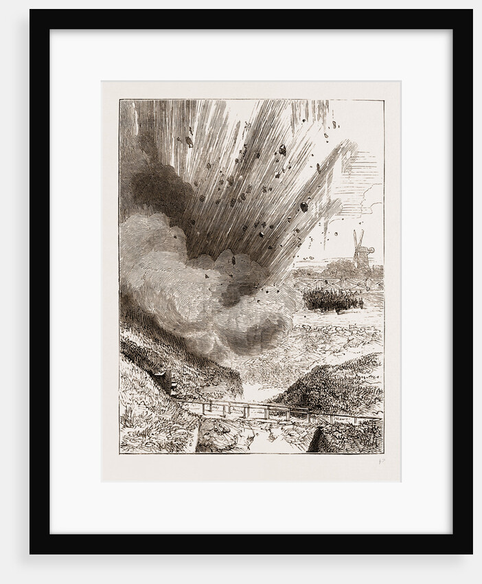 Exploding Mine In The New Ravelin, Chatham UK 1873 by Anonymous
