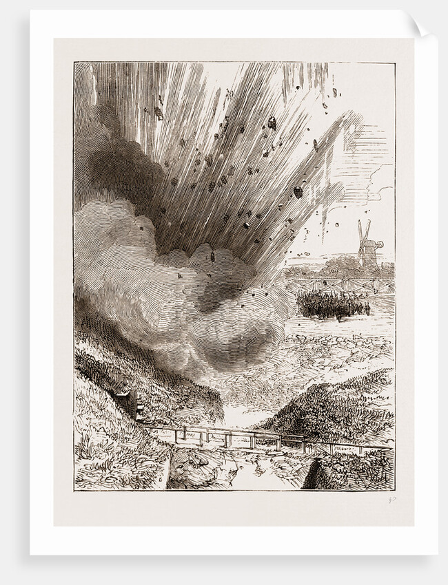 Exploding Mine In The New Ravelin, Chatham UK 1873 by Anonymous