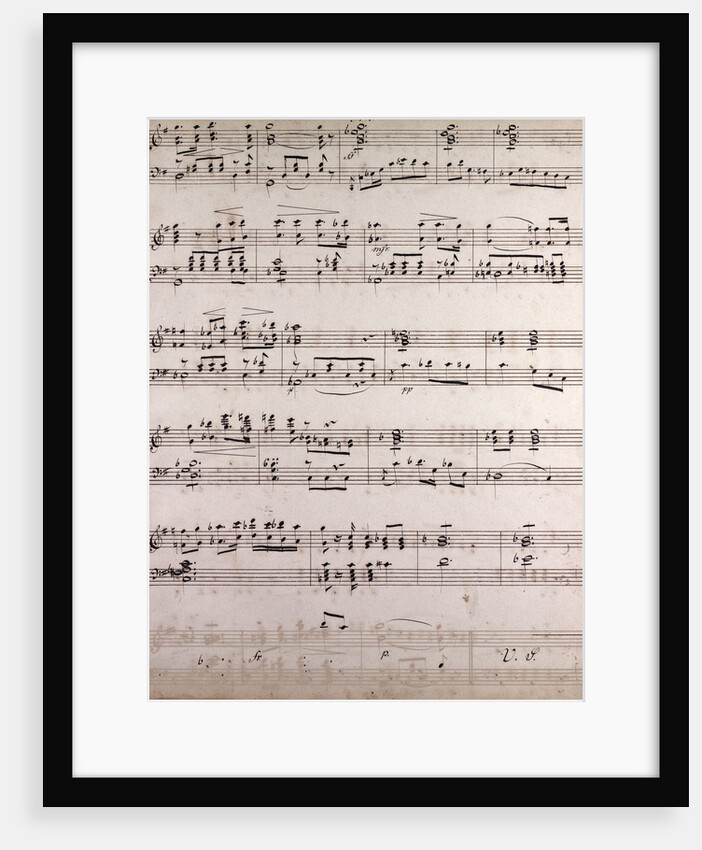 handwritten sheet music by Anonymous