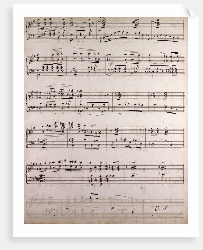 handwritten sheet music by Anonymous
