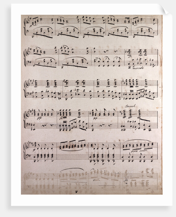 handwritten sheet music by Anonymous