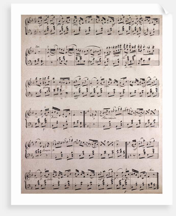 handwritten sheet music by Anonymous