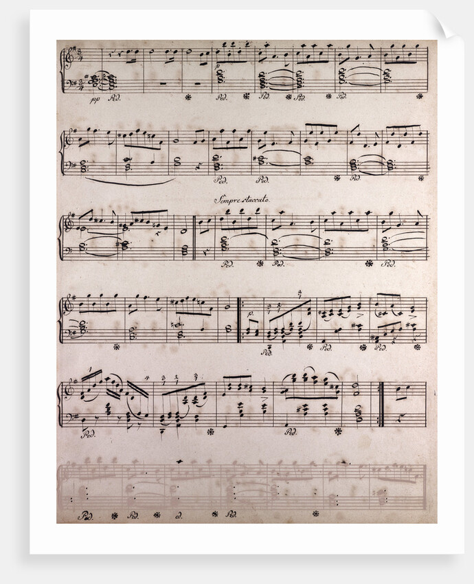 Handwritten sheet music by Anonymous