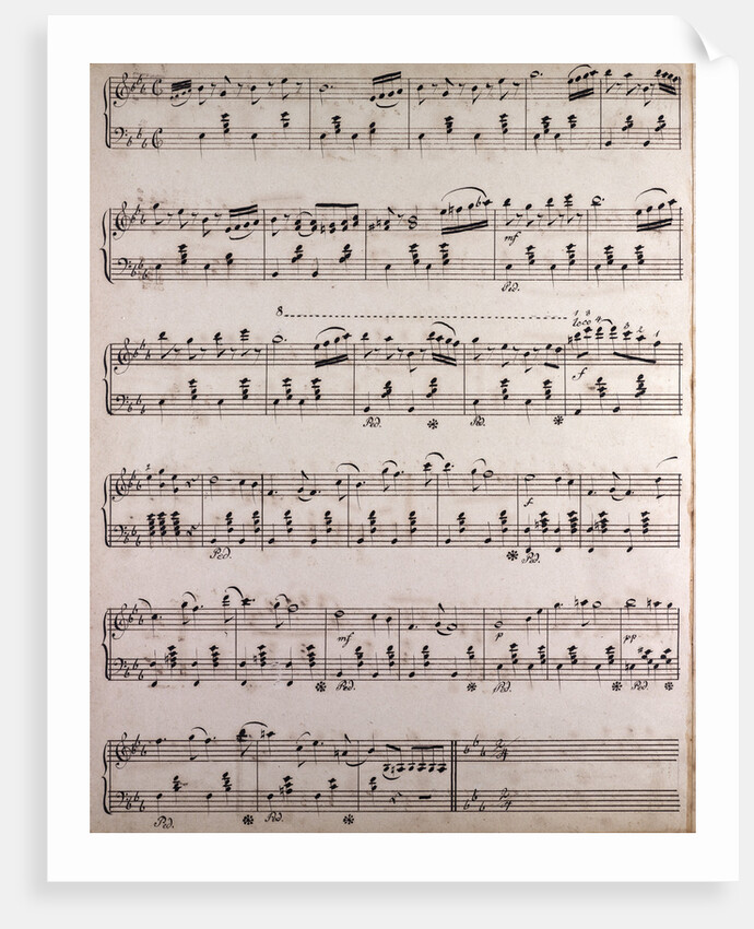 Handwritten sheet music by Anonymous