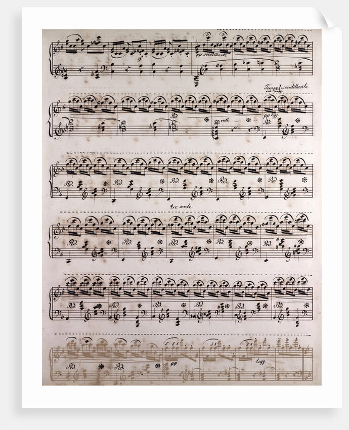 Handwritten sheet music, Tempo scintillante by Anonymous