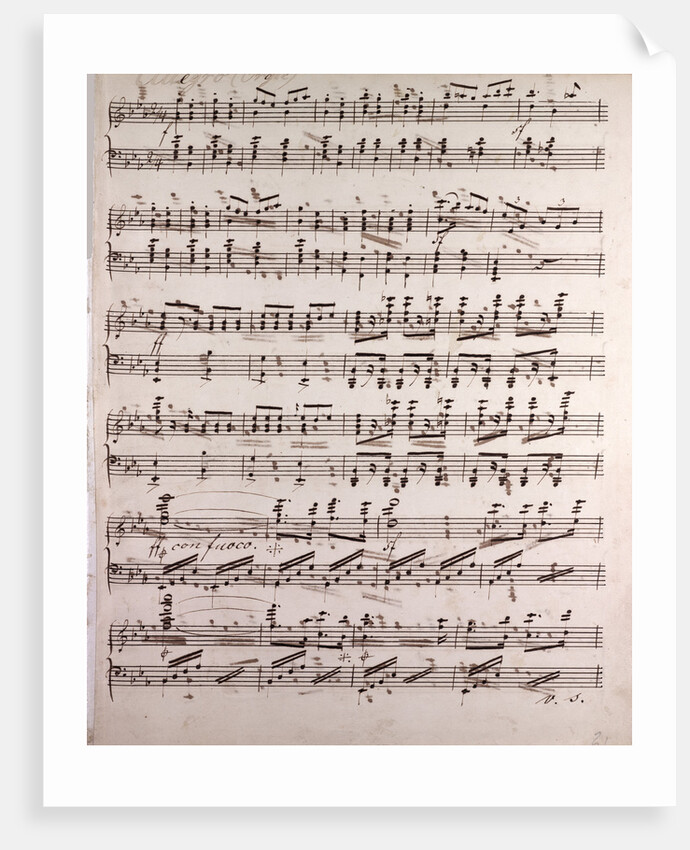 Handwritten sheet music by Anonymous
