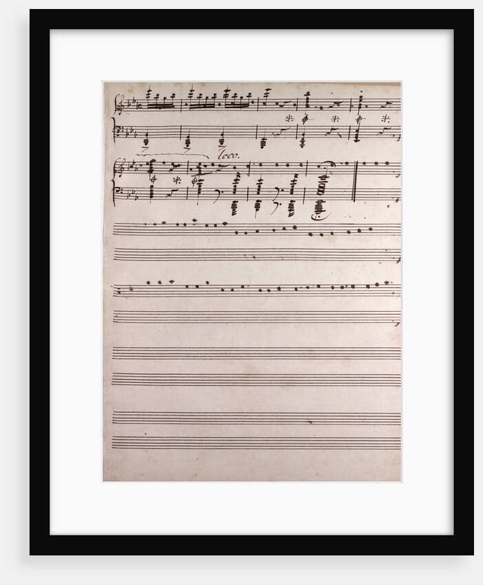 Handwritten sheet music by Anonymous