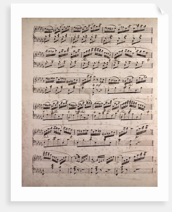 Handwritten sheet music by Anonymous
