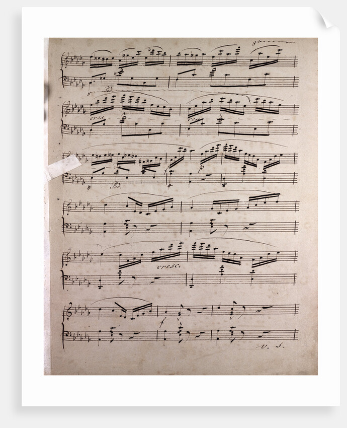 Handwritten sheet music by Anonymous