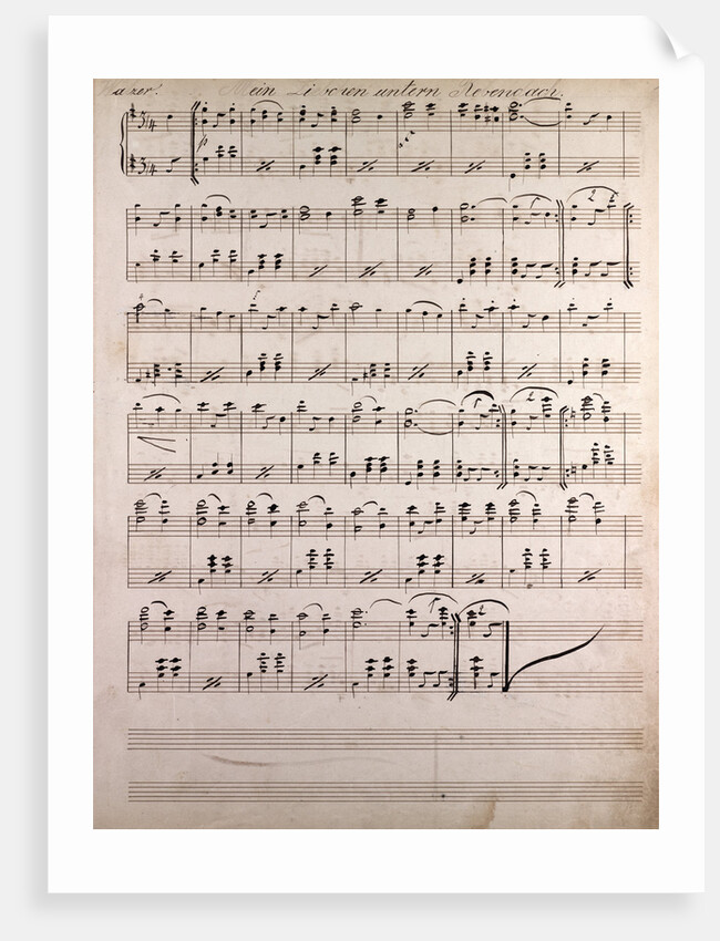 Handwritten sheet music by Anonymous
