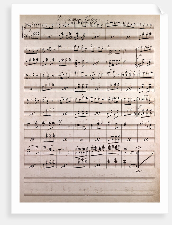 Handwritten sheet music. galopp by Anonymous