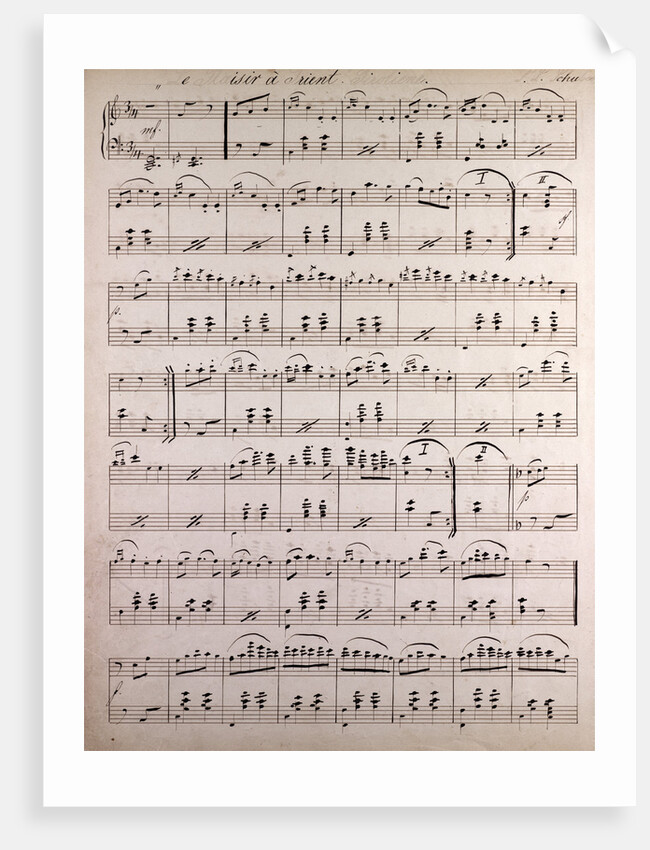 Handwritten sheet music by Anonymous